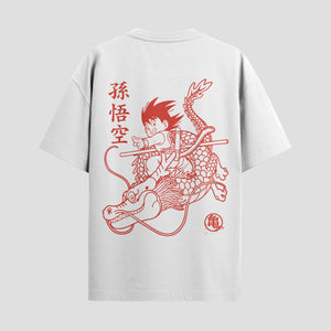 Playera urbana de anime y gaming ExtraLife MX, corte Standard Fit unisex ligero y transpirable en color Deep Black y Pure White, ropa de uso diario para gym y casual.