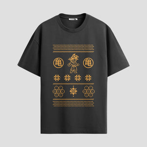 Playera urbana de anime y gaming ExtraLife MX, corte Standard Fit unisex ligero y transpirable en color Deep Black y Pure White, ropa de uso diario para gym y casual.
