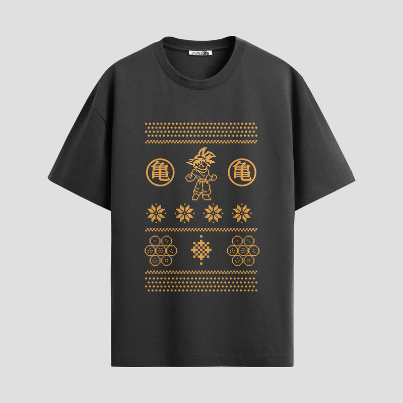 Playera urbana de anime y gaming ExtraLife MX, corte Standard Fit unisex ligero y transpirable en color Deep Black y Pure White, ropa de uso diario para gym y casual.