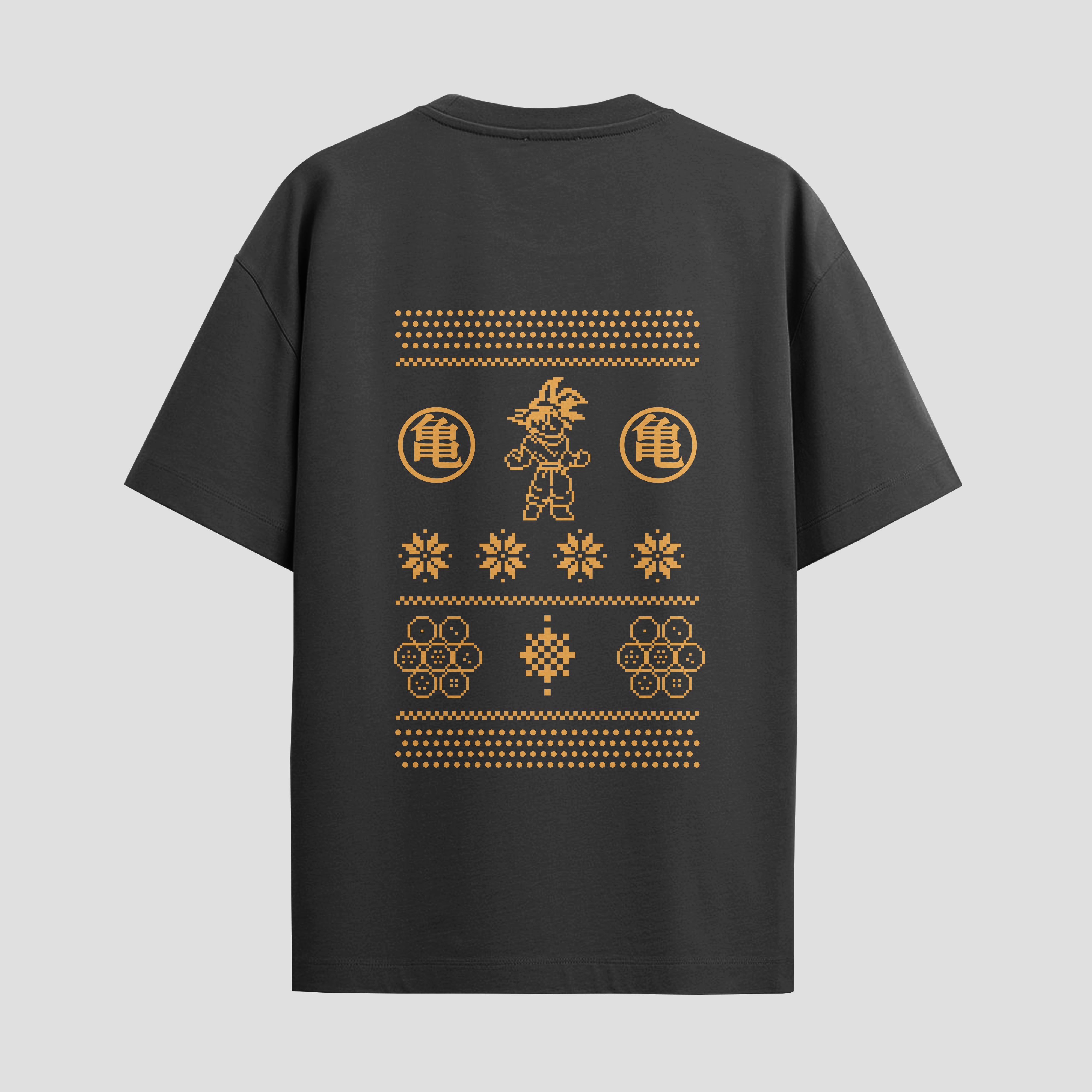 Playera urbana de anime y gaming ExtraLife MX, corte Standard Fit unisex ligero y transpirable en color Deep Black y Pure White, ropa de uso diario para gym y casual.