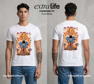 El Poder de las Esferas | Guerrero de las Estrellas #00794 - Playera Standard Fit | Pure White - Foto en modelo