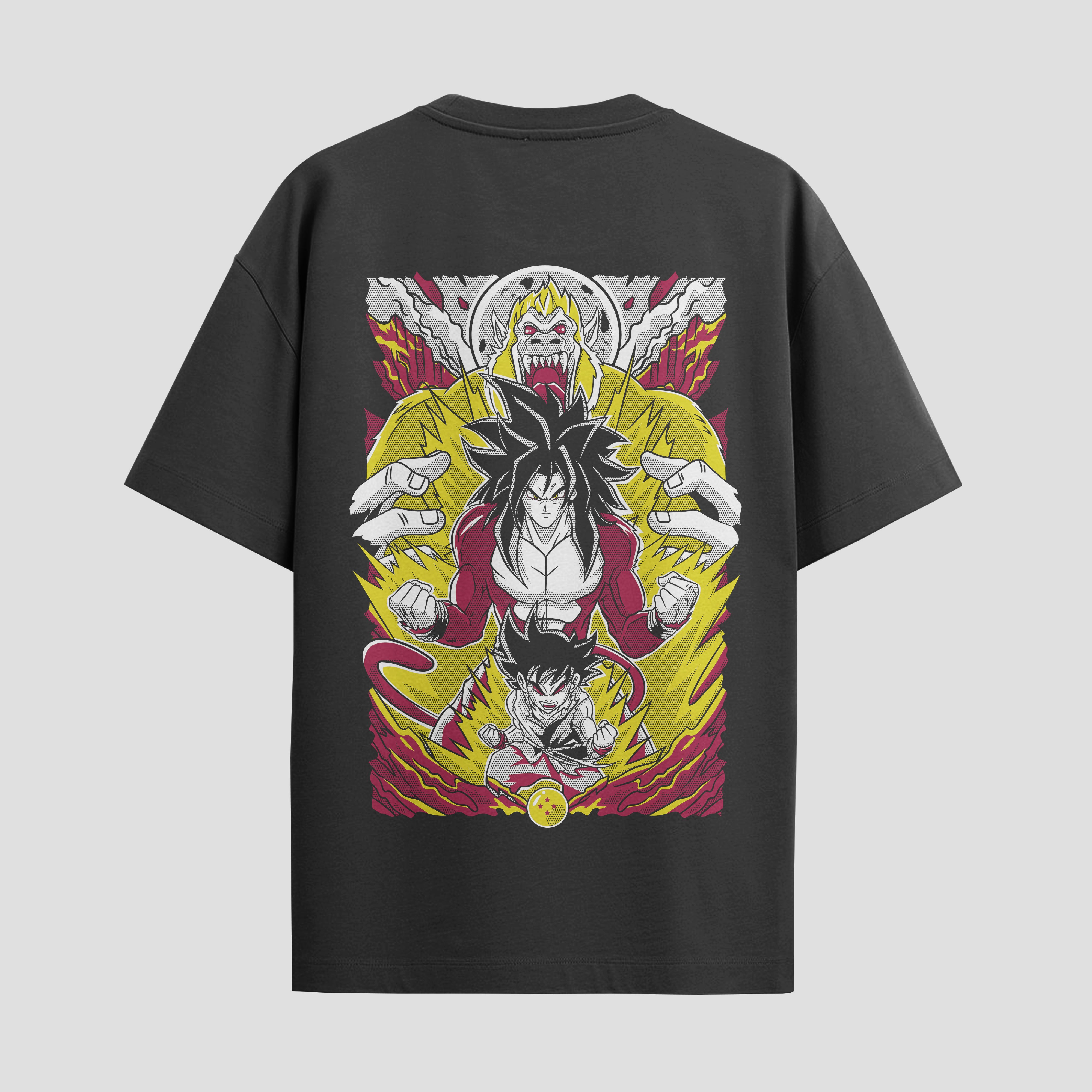 Playera urbana de anime y gaming ExtraLife MX, corte Standard Fit unisex ligero y transpirable en color Deep Black y Pure White, ropa de uso diario para gym y casual.