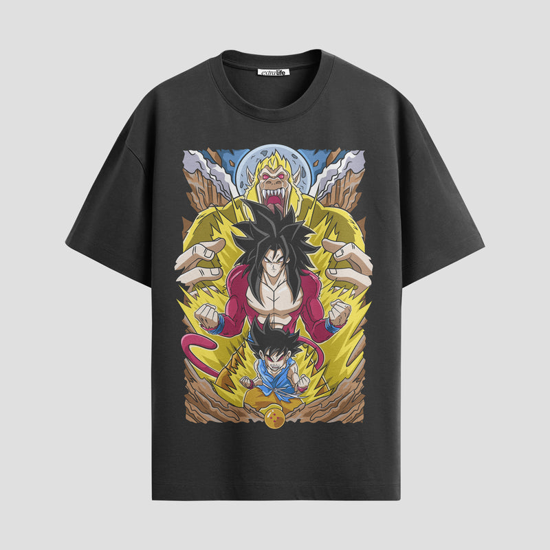 Playera urbana de anime y gaming ExtraLife MX, corte Standard Fit unisex ligero y transpirable en color Deep Black y Pure White, ropa de uso diario para gym y casual.