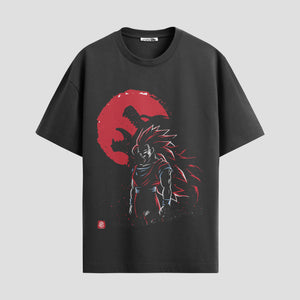 Playera urbana de anime y gaming ExtraLife MX, corte Standard Fit unisex ligero y transpirable en color Deep Black y Pure White, ropa de uso diario para gym y casual.