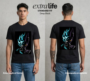 El Poder de las Esferas | Guerrero de las Estrellas #00805 - Playera Standard Fit | Deep Black - Foto en modelo