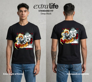 El Poder de las Esferas | El Tirano del Cosmos #00806 - Playera Standard Fit | Deep Black - Foto en modelo