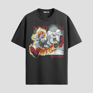 Playera urbana de anime y gaming ExtraLife MX, corte Standard Fit unisex ligero y transpirable en color Deep Black y Pure White, ropa de uso diario para gym y casual.