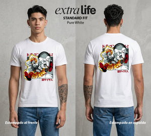El Poder de las Esferas | El Tirano del Cosmos #00806 - Playera Standard Fit | Pure White - Foto en modelo