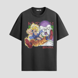 Playera urbana de anime y gaming ExtraLife MX, corte Standard Fit unisex ligero y transpirable en color Deep Black y Pure White, ropa de uso diario para gym y casual.