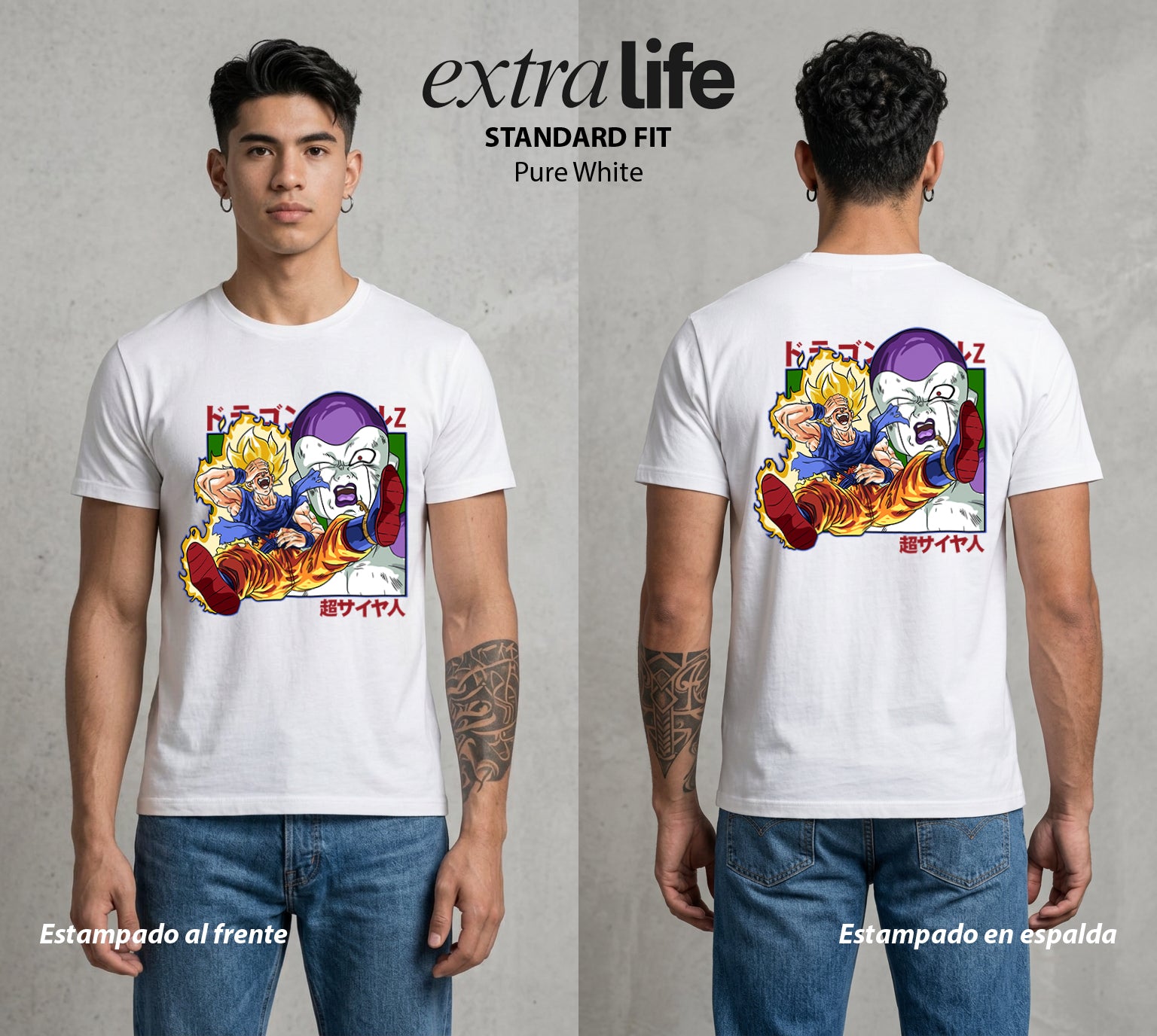 El Poder de las Esferas | El Frio del Espacio #00807 - Playera Standard Fit | Pure White - Foto en modelo