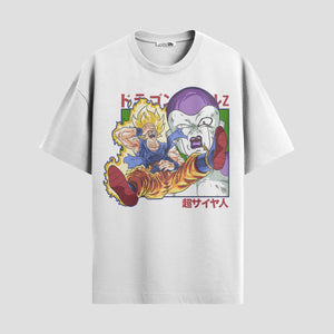 Playera urbana de anime y gaming ExtraLife MX, corte Standard Fit unisex ligero y transpirable en color Deep Black y Pure White, ropa de uso diario para gym y casual.