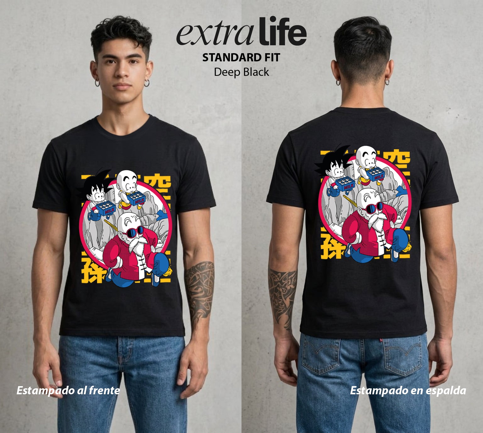 El Poder de las Esferas | El Ermitaño Tortuga #00811 - Playera Standard Fit | Deep Black - Foto en modelo