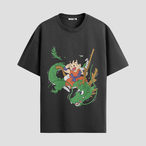 Playera urbana de anime y gaming ExtraLife MX, corte Standard Fit unisex ligero y transpirable en color Deep Black y Pure White, ropa de uso diario para gym y casual.