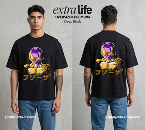 El Poder de las Esferas | El Tirano del Cosmos #00818 - Playera Oversized Premium | Deep Black - Foto en modelo