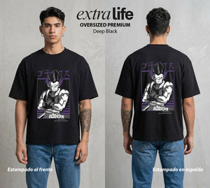 El Poder de las Esferas | La Fusion Juguetona #00820 - Playera Oversized Premium | Deep Black - Foto en modelo