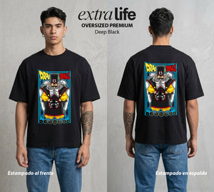El Poder de las Esferas | El Gran Maestro #00823 - Playera Oversized Premium | Deep Black - Foto en modelo