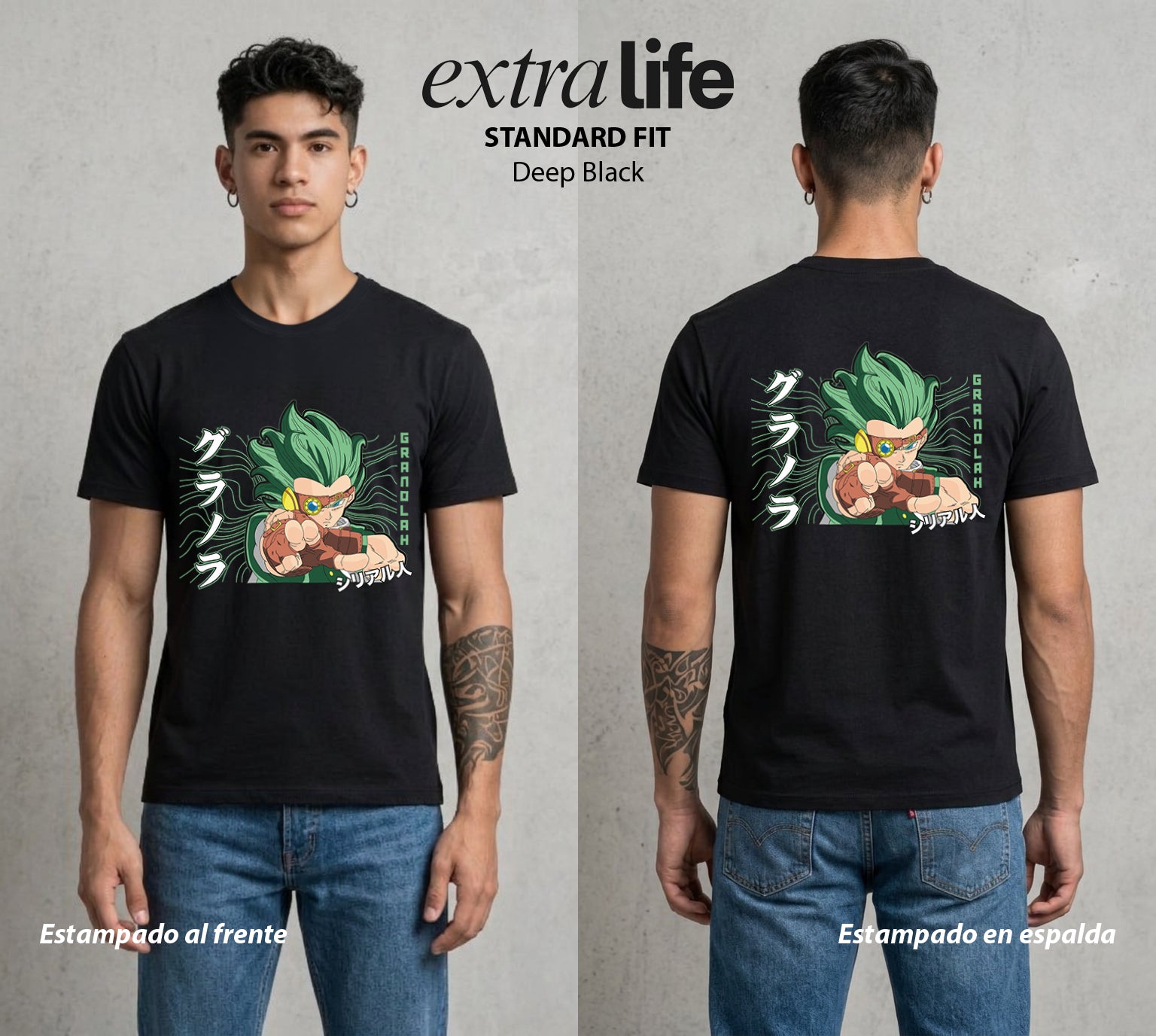 El Poder de las Esferas | El Ultimo Superviviente #00824 - Playera Standard Fit | Deep Black - Foto en modelo