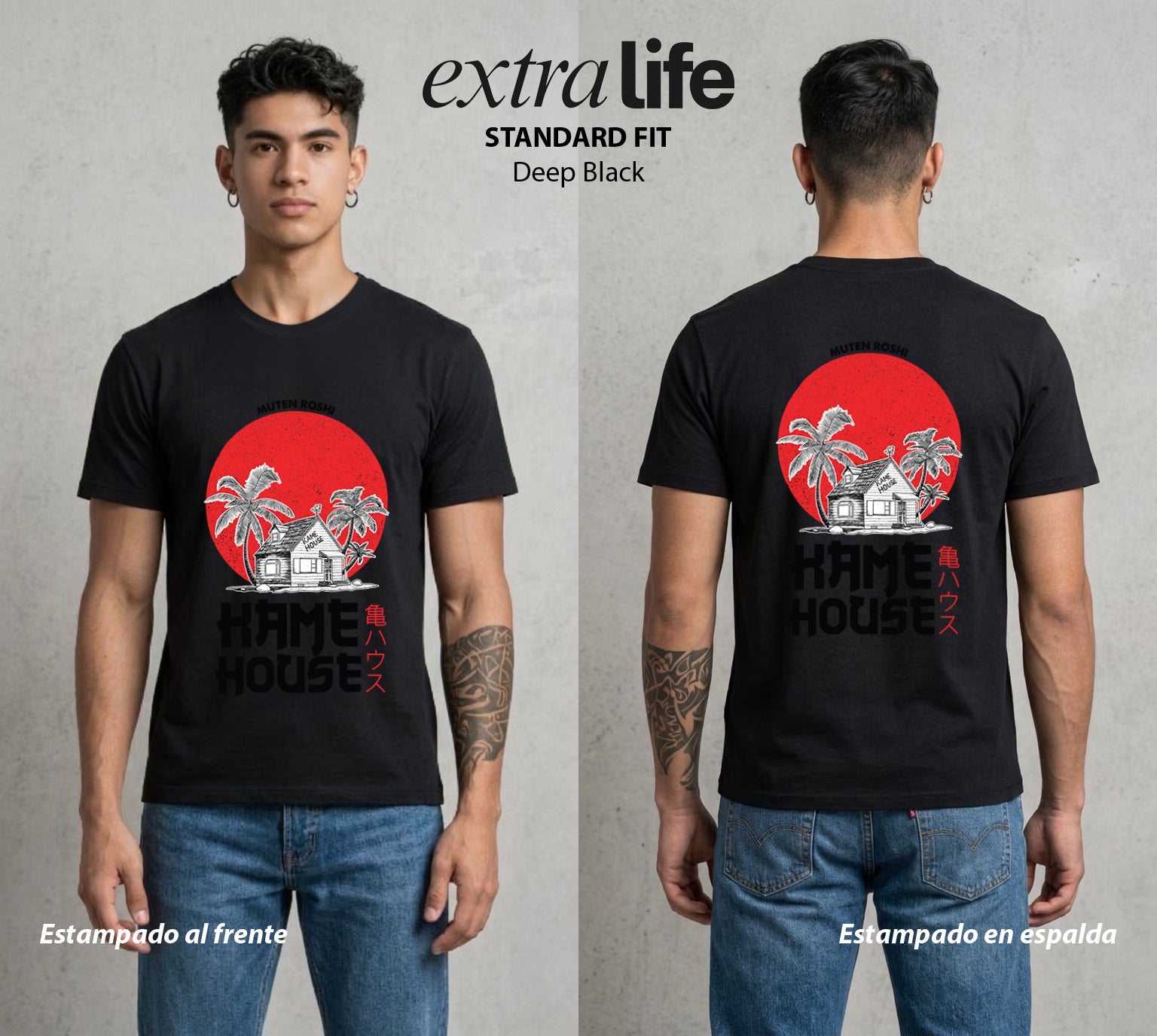 El Poder de las Esferas | La Casa de la Tortuga #00828 - Playera Standard Fit | Deep Black - Foto en modelo