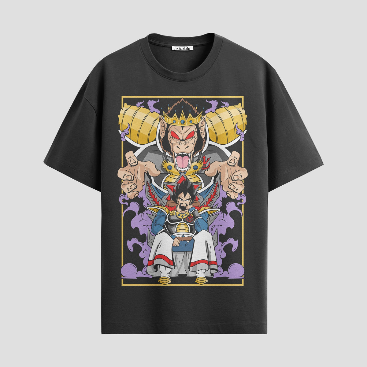 Playera urbana de anime y gaming ExtraLife MX, corte Classic Premium unisex ligero y transpirable en color Deep Black y Pure White, ropa de uso diario para gym y casual.