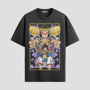 Playera urbana de anime y gaming ExtraLife MX, corte Standard Fit unisex ligero y transpirable en color Deep Black y Pure White, ropa de uso diario para gym y casual.