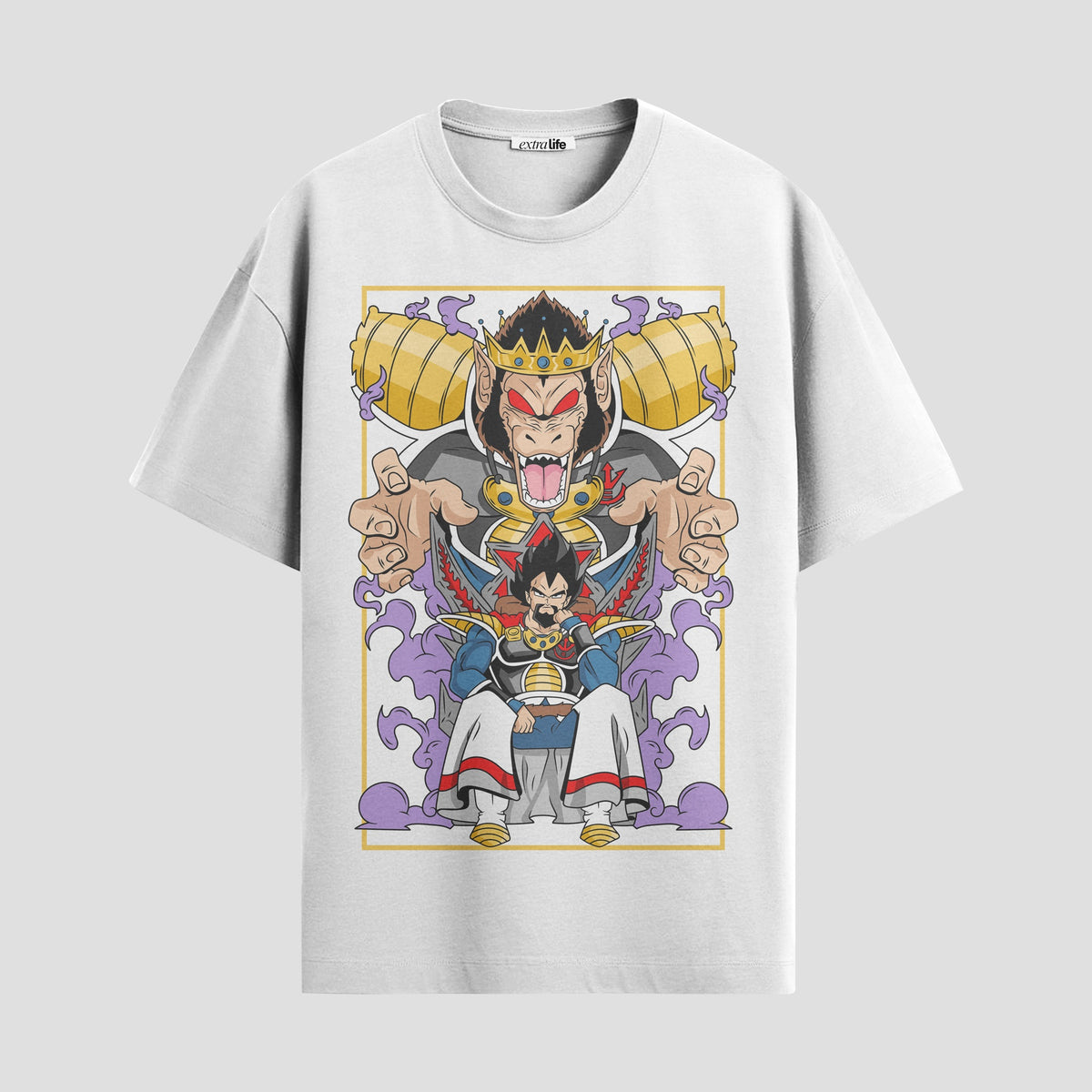 Playera urbana de anime y gaming ExtraLife MX, corte Classic Premium unisex ligero y transpirable en color Deep Black y Pure White, ropa de uso diario para gym y casual.