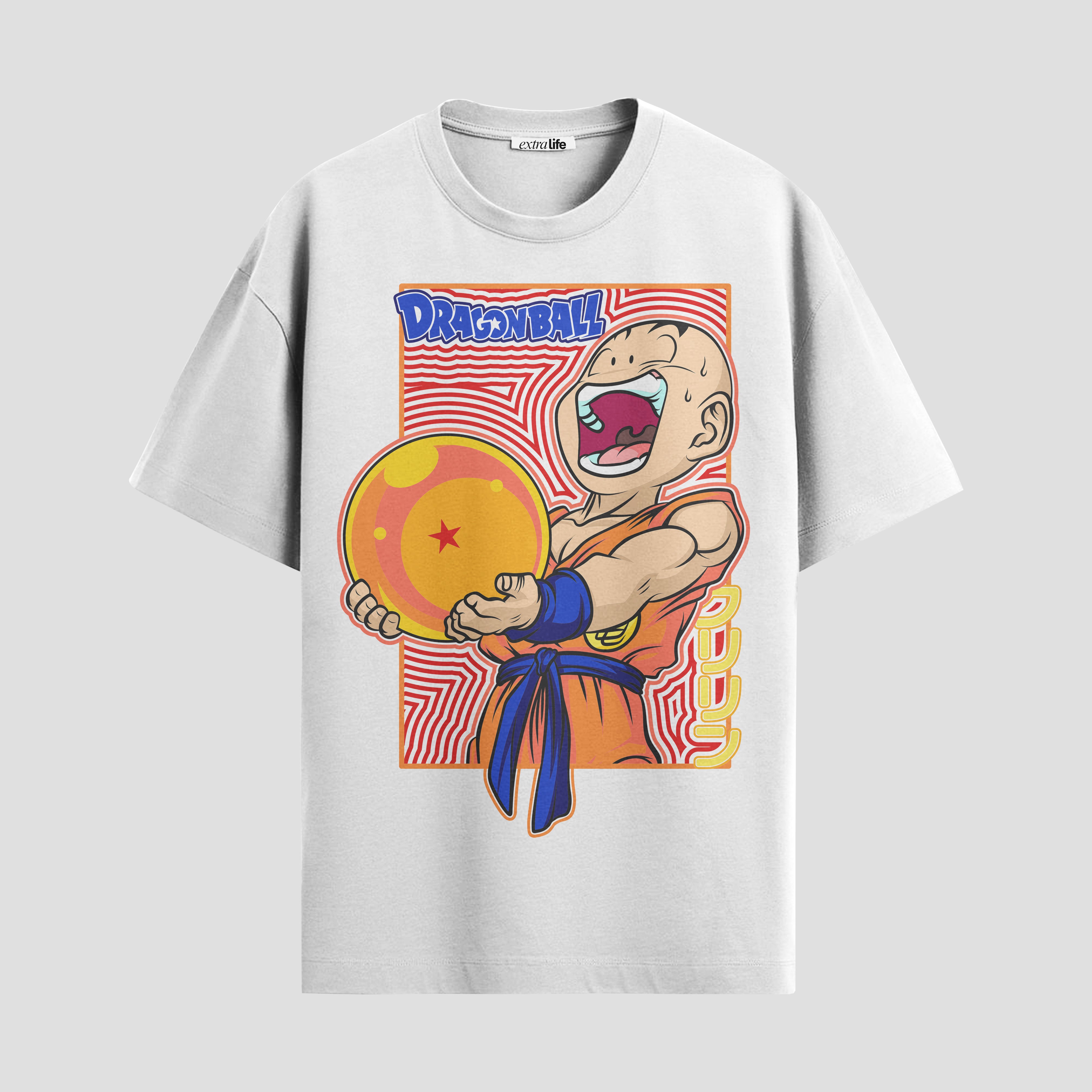 Playera urbana de anime y gaming ExtraLife MX, corte Standard Fit unisex ligero y transpirable en color Deep Black y Pure White, ropa de uso diario para gym y casual.
