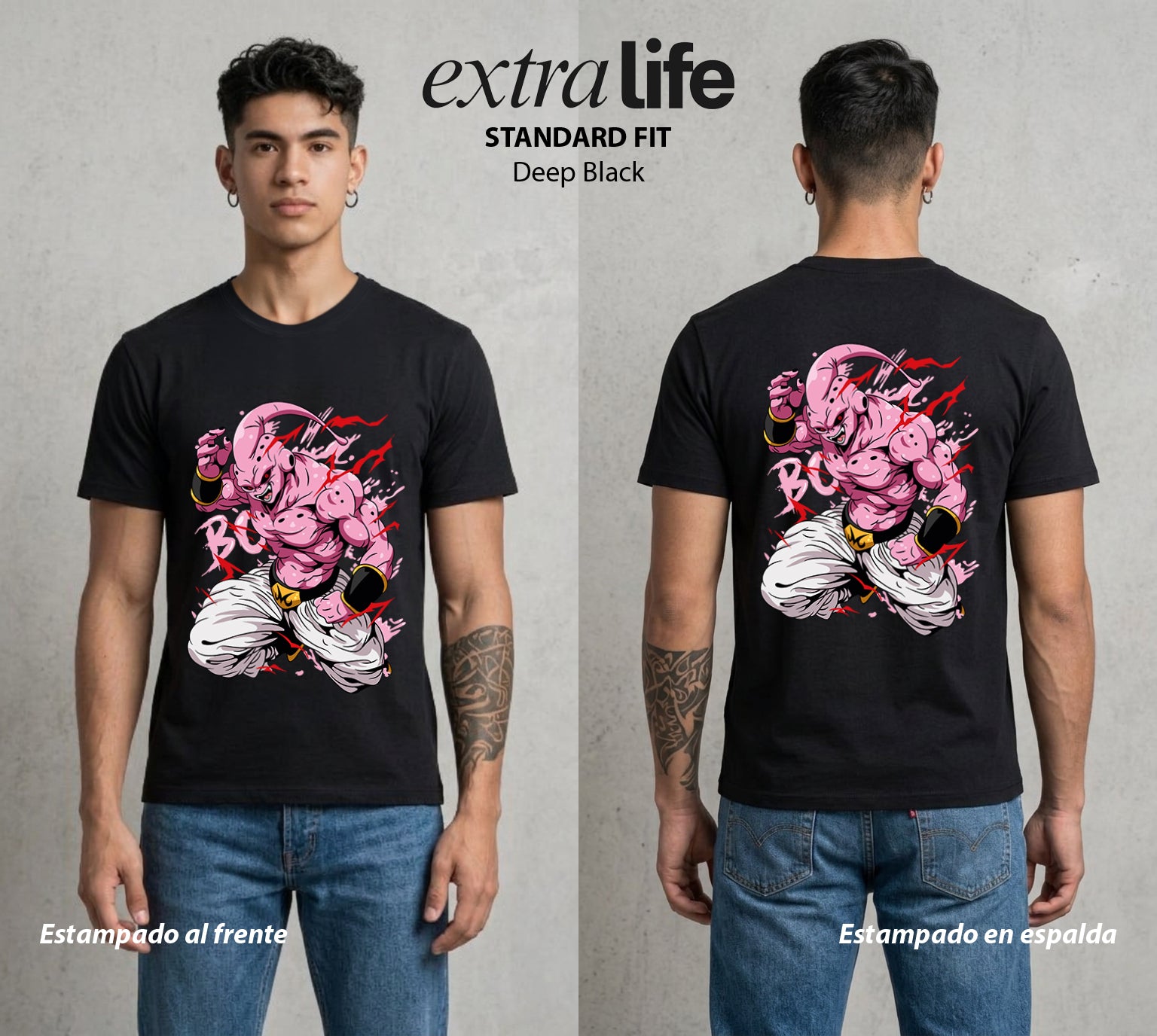 El Poder de las Esferas | El Ser Magico #00842 - Playera Standard Fit | Deep Black - Foto en modelo