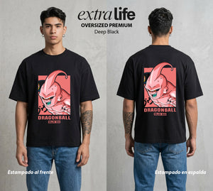 El Poder de las Esferas | El Terror Rosa #00846 - Playera Oversized Premium | Deep Black - Foto en modelo