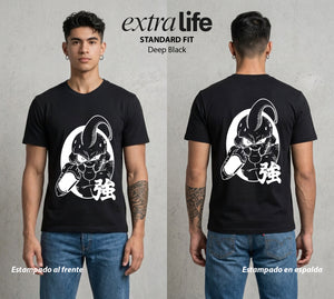 El Poder de las Esferas | El Dulce Destructor #00848 - Playera Standard Fit | Deep Black - Foto en modelo