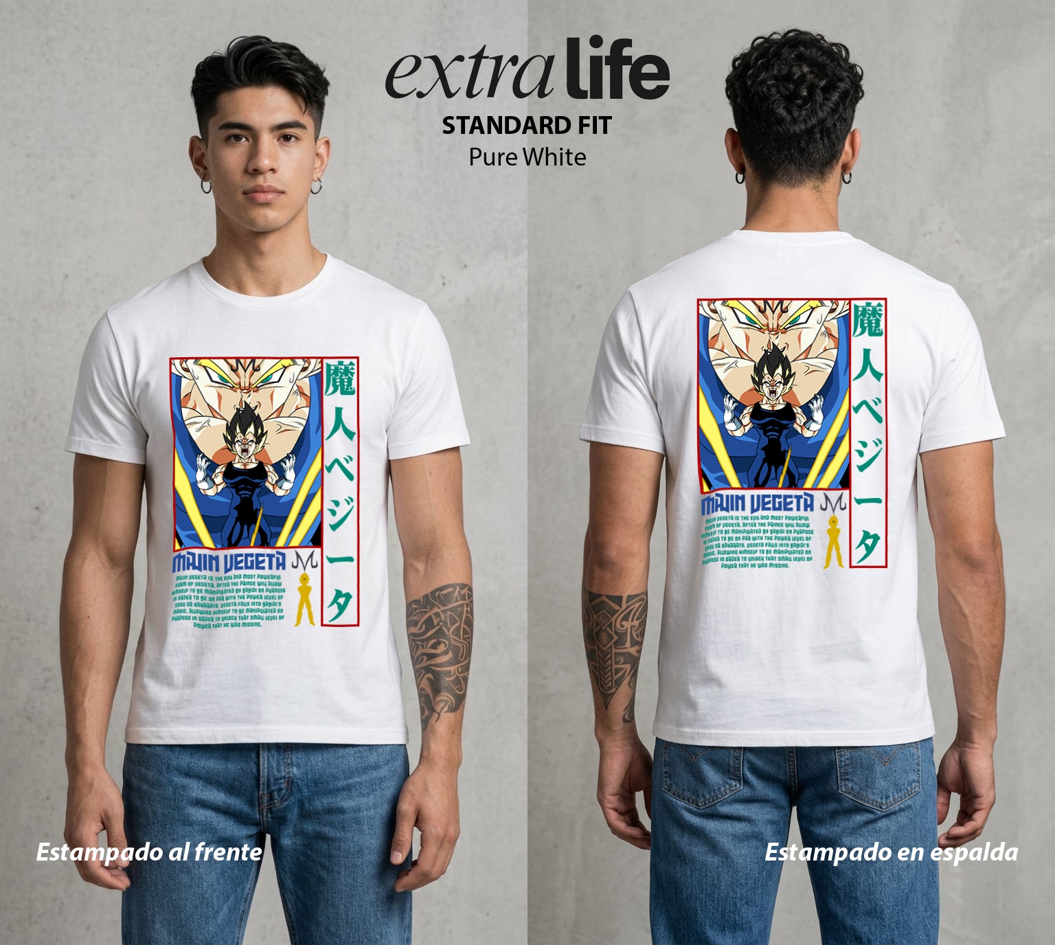 El Poder de las Esferas | El Rival Eterno #00851 - Playera Standard Fit | Pure White - Foto en modelo