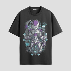 Playera urbana de anime y gaming ExtraLife MX, corte Standard Fit unisex ligero y transpirable en color Deep Black y Pure White, ropa de uso diario para gym y casual.