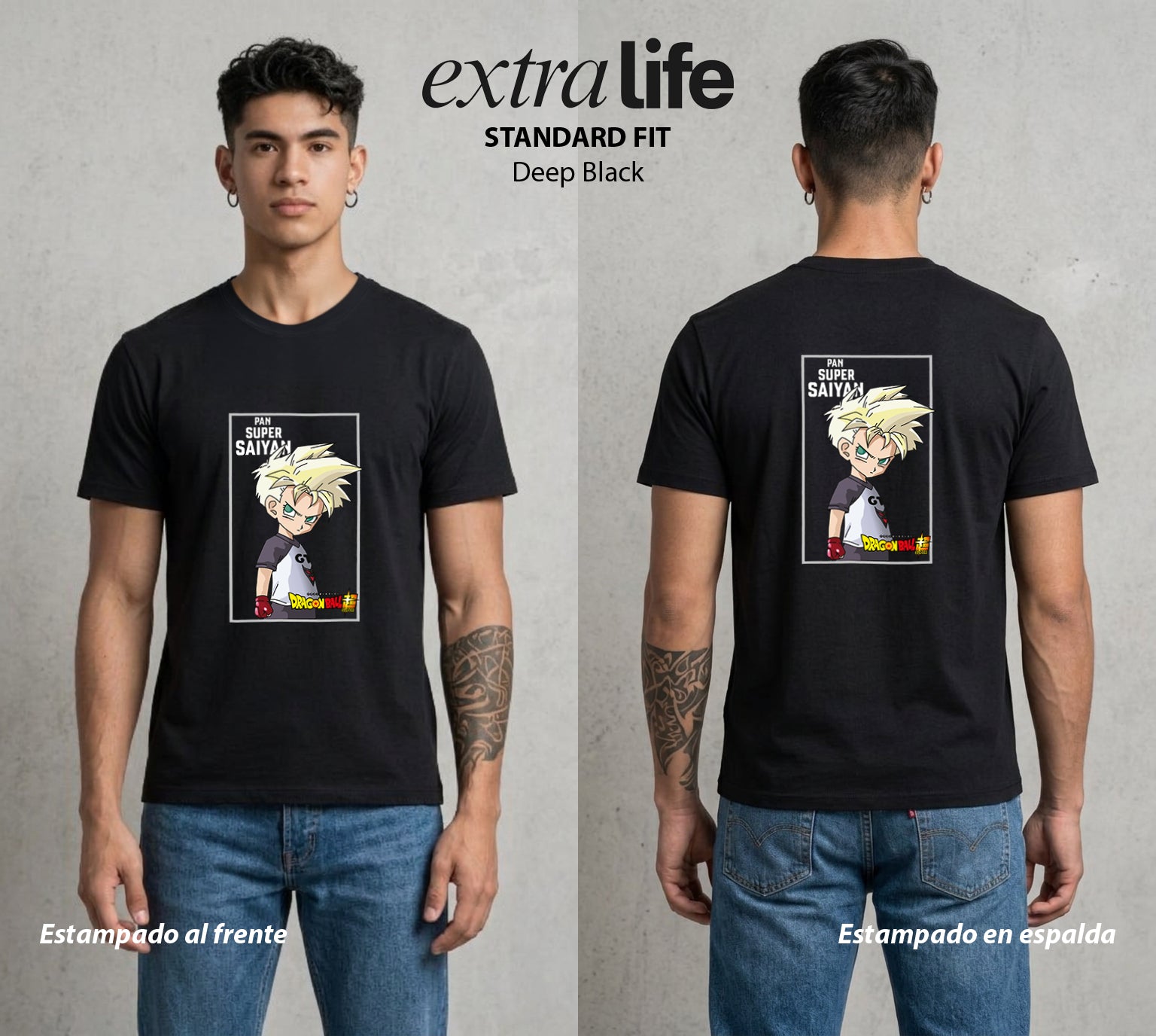 El Poder de las Esferas | La Guerrera Joven #00858 - Playera Standard Fit | Deep Black - Foto en modelo