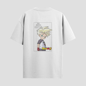 Playera urbana de anime y gaming ExtraLife MX, corte Standard Fit unisex ligero y transpirable en color Deep Black y Pure White, ropa de uso diario para gym y casual.