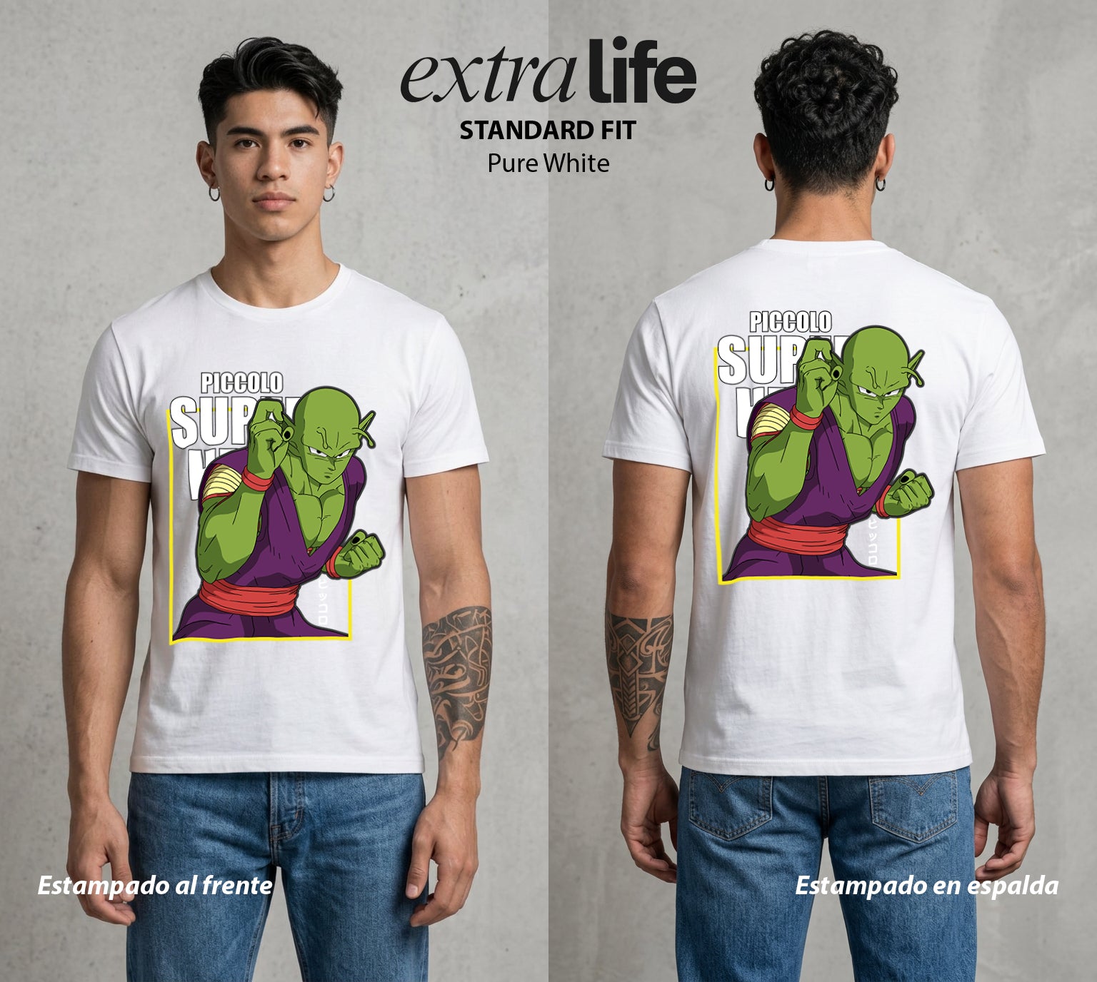 El Poder de las Esferas | El Maestro Verde #00862 - Playera Standard Fit | Pure White - Foto en modelo