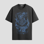 Playera urbana de anime y gaming ExtraLife MX, corte Standard Fit unisex ligero y transpirable en color Deep Black y Pure White, ropa de uso diario para gym y casual.