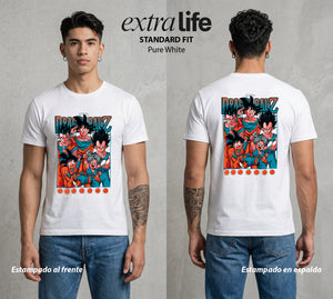 El Poder de las Esferas | Los Hijos del Universo #00874 - Playera Standard Fit | Pure White - Foto en modelo