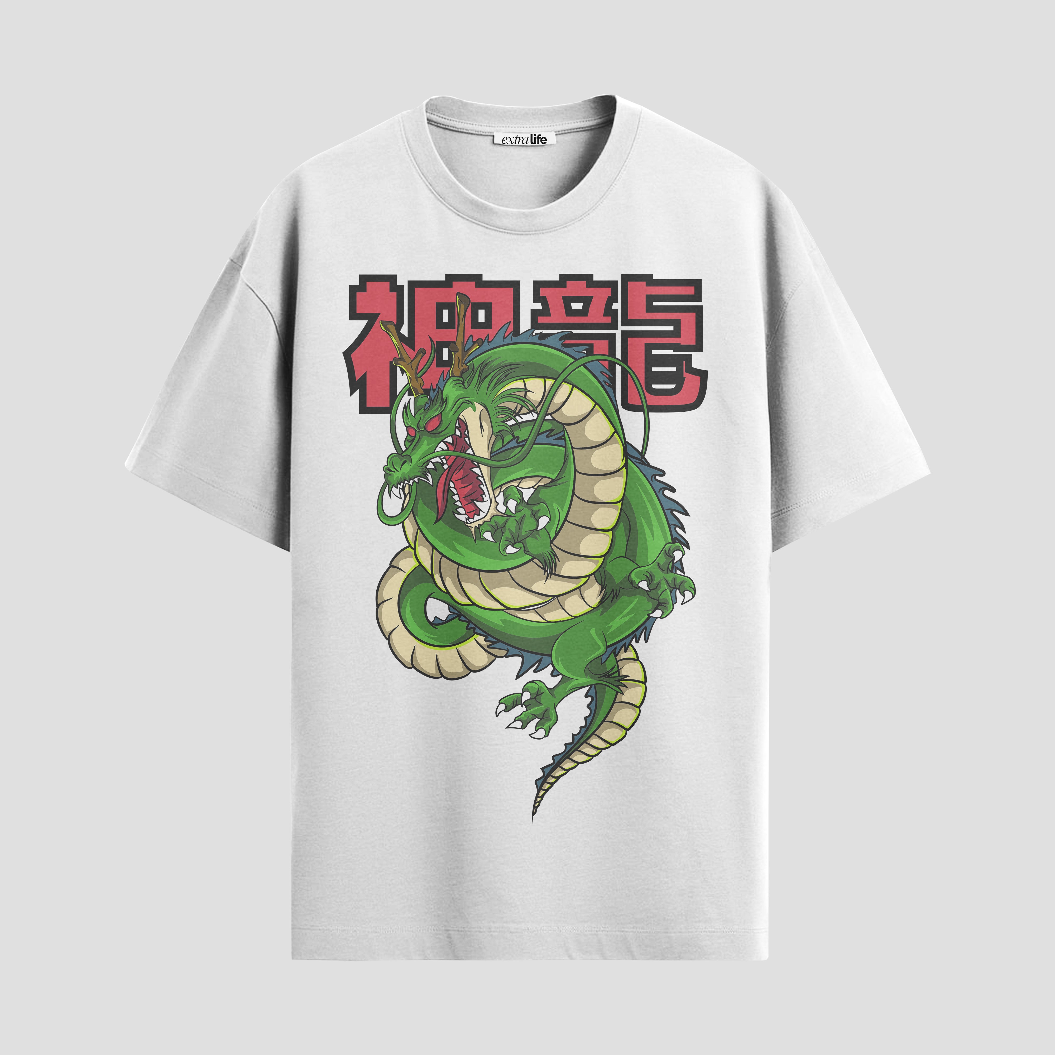 Playera urbana de anime y gaming ExtraLife MX, corte Standard Fit unisex ligero y transpirable en color Deep Black y Pure White, ropa de uso diario para gym y casual.