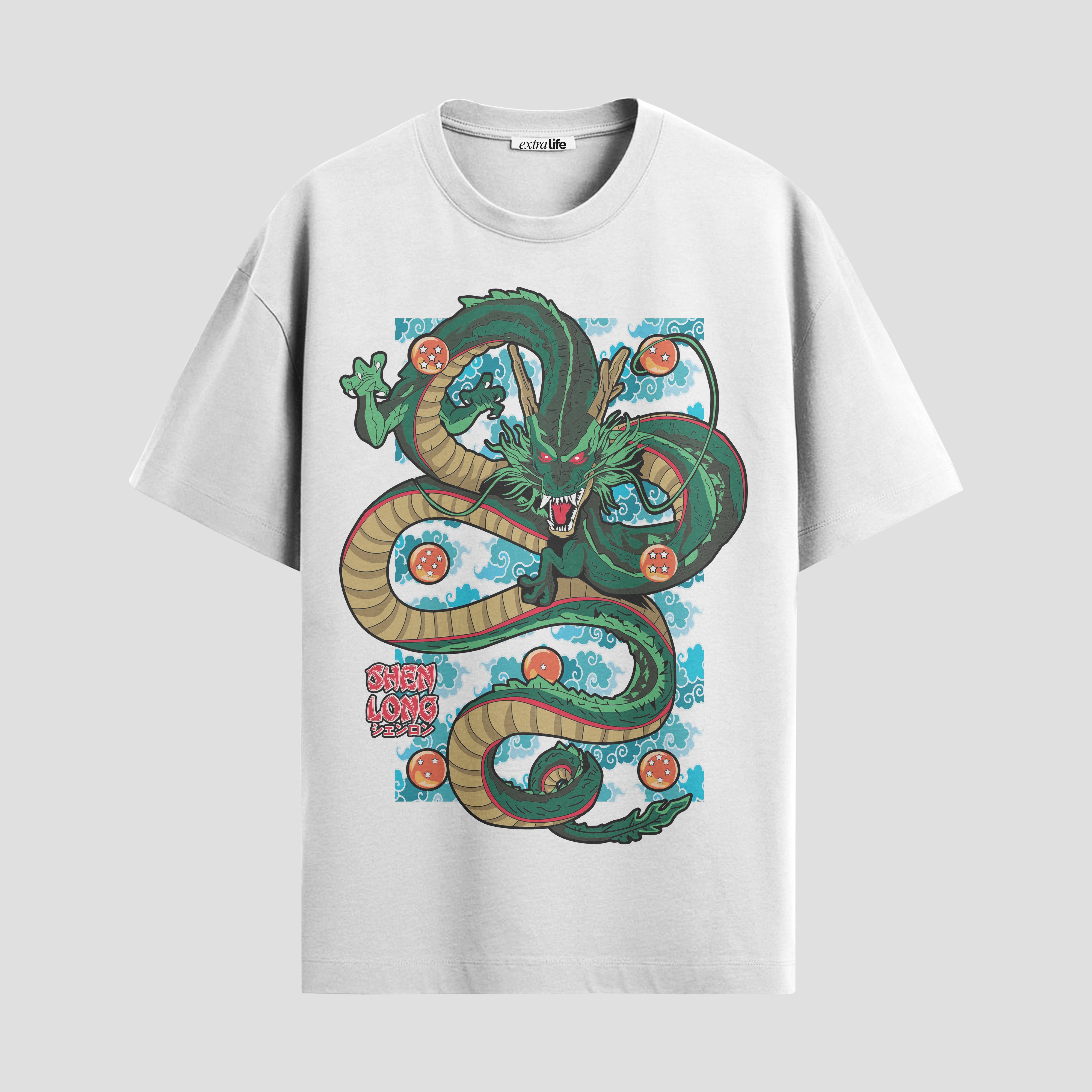 Playera urbana de anime y gaming ExtraLife MX, corte Standard Fit unisex ligero y transpirable en color Deep Black y Pure White, ropa de uso diario para gym y casual.