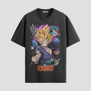 Playera urbana de anime y gaming ExtraLife MX, corte Standard Fit unisex ligero y transpirable en color Deep Black y Pure White, ropa de uso diario para gym y casual.
