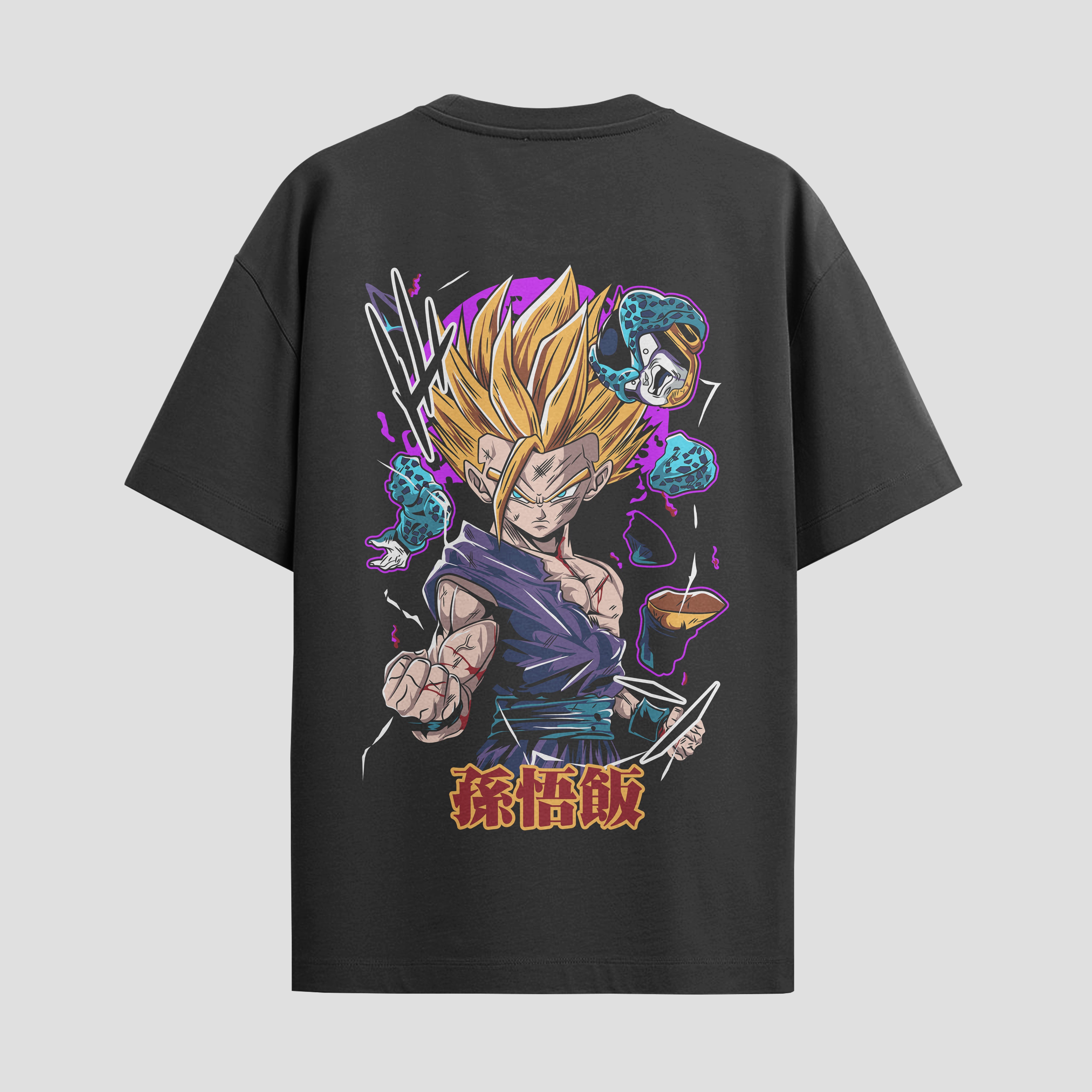 Playera urbana de anime y gaming ExtraLife MX, corte Standard Fit unisex ligero y transpirable en color Deep Black y Pure White, ropa de uso diario para gym y casual.