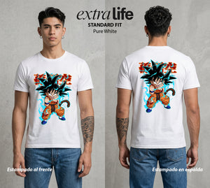 El Poder de las Esferas | Guerrero de las Estrellas #00884 - Playera Standard Fit | Pure White - Foto en modelo