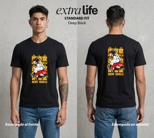 El Poder de las Esferas | Guerrero de las Estrellas #00885 - Playera Standard Fit | Deep Black - Foto en modelo