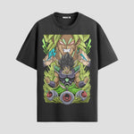 Playera urbana de anime y gaming ExtraLife MX, corte Standard Fit unisex ligero y transpirable en color Deep Black y Pure White, ropa de uso diario para gym y casual.