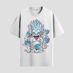 Playera urbana de anime y gaming ExtraLife MX, corte Standard Fit unisex ligero y transpirable en color Deep Black y Pure White, ropa de uso diario para gym y casual.