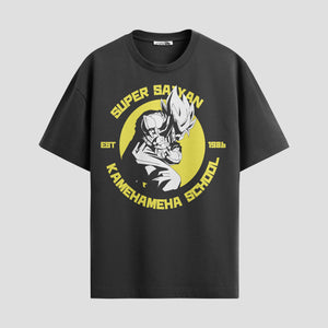 Playera urbana de anime y gaming ExtraLife MX, corte Standard Fit unisex ligero y transpirable en color Deep Black y Pure White, ropa de uso diario para gym y casual.