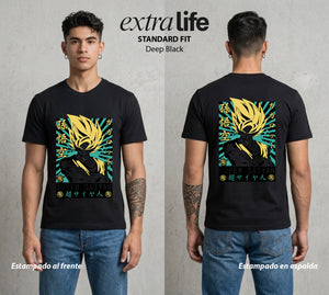 El Poder de las Esferas | La Leyenda Dorada #00890 - Playera Standard Fit | Deep Black - Foto en modelo