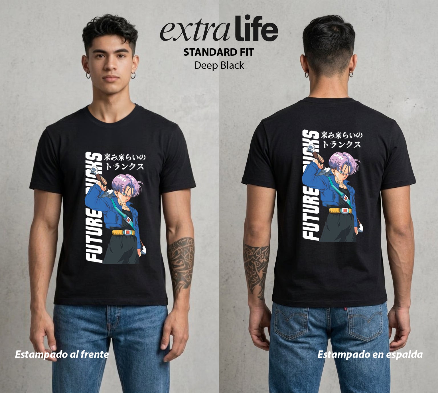 El Poder de las Esferas | El Viajero del Tiempo #00894 - Playera Standard Fit | Deep Black - Foto en modelo