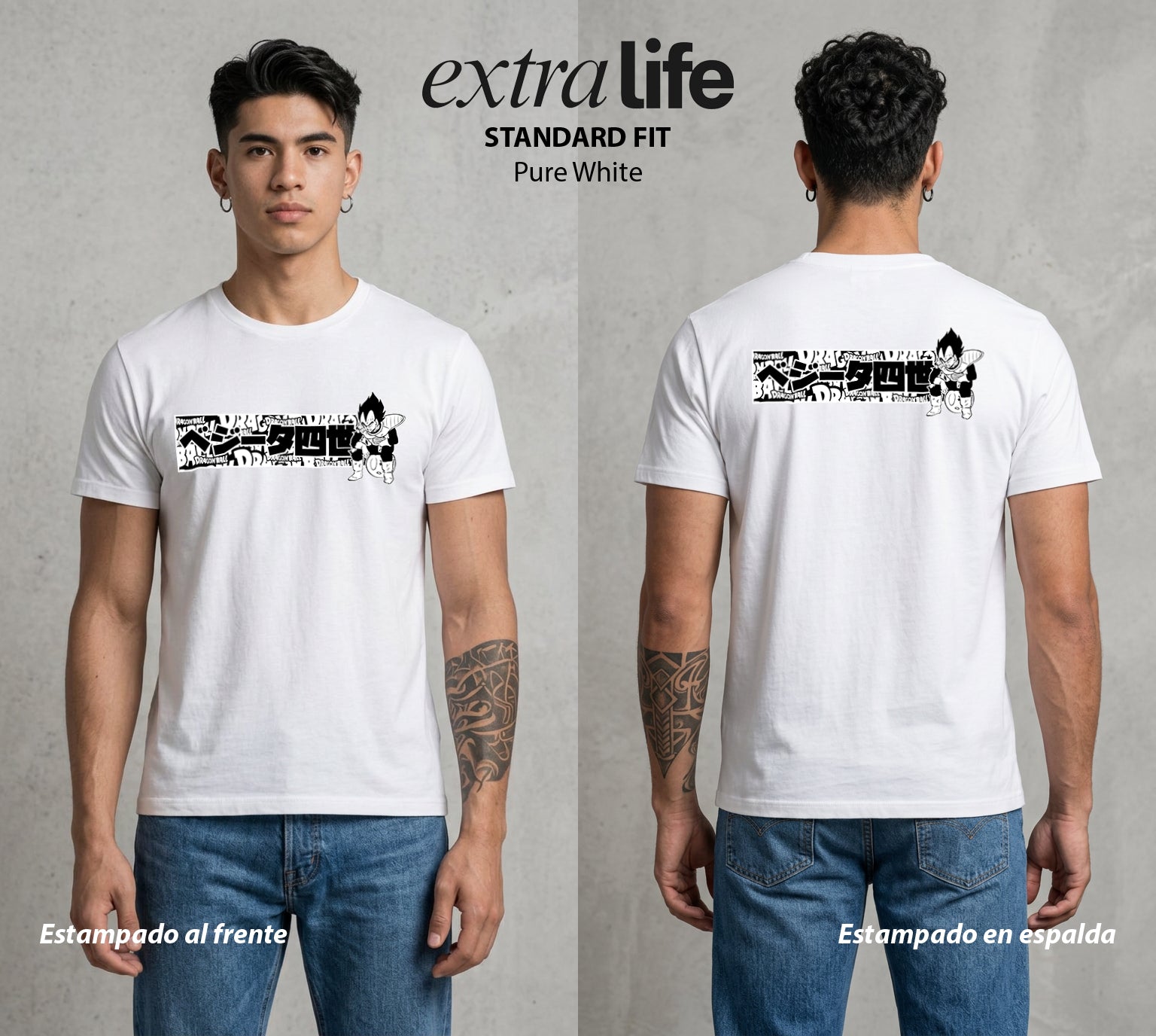 El Poder de las Esferas | Principe del Poder #00901 - Playera Standard Fit | Pure White - Foto en modelo