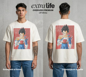 El Poder de las Esferas | Galick y Orgullo #00904 - Playera Oversized Premium | Off White - Foto en modelo