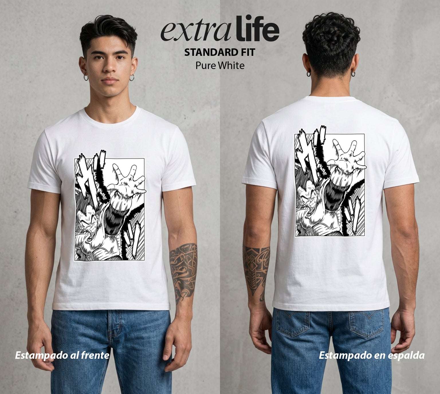 El Poder de las Esferas | El Principe Indomable #00905 - Playera Standard Fit | Pure White - Foto en modelo